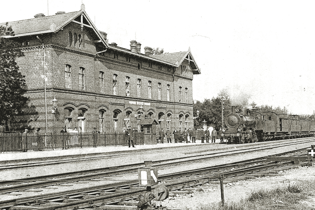 Bahnhof Lenzen Elbe, Ansichtskarte 1907